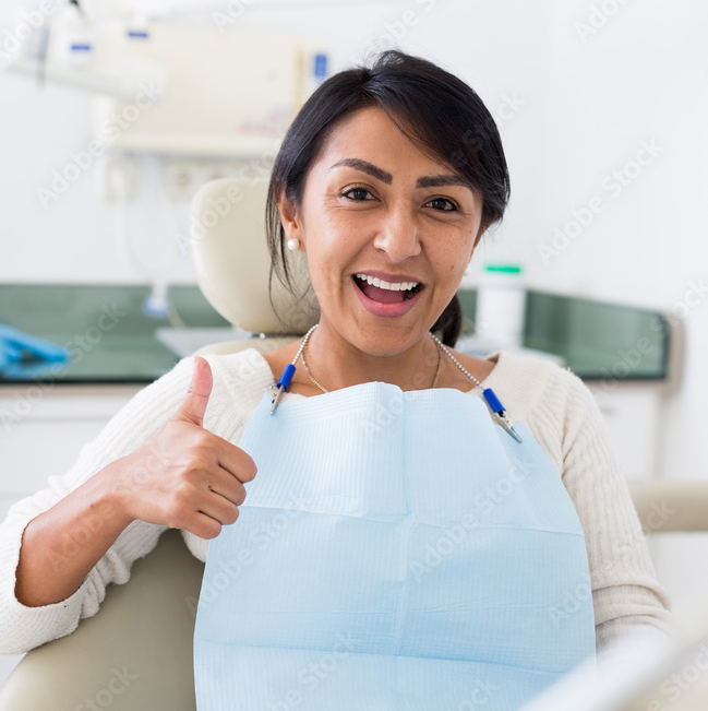 Patient smiling after treatment